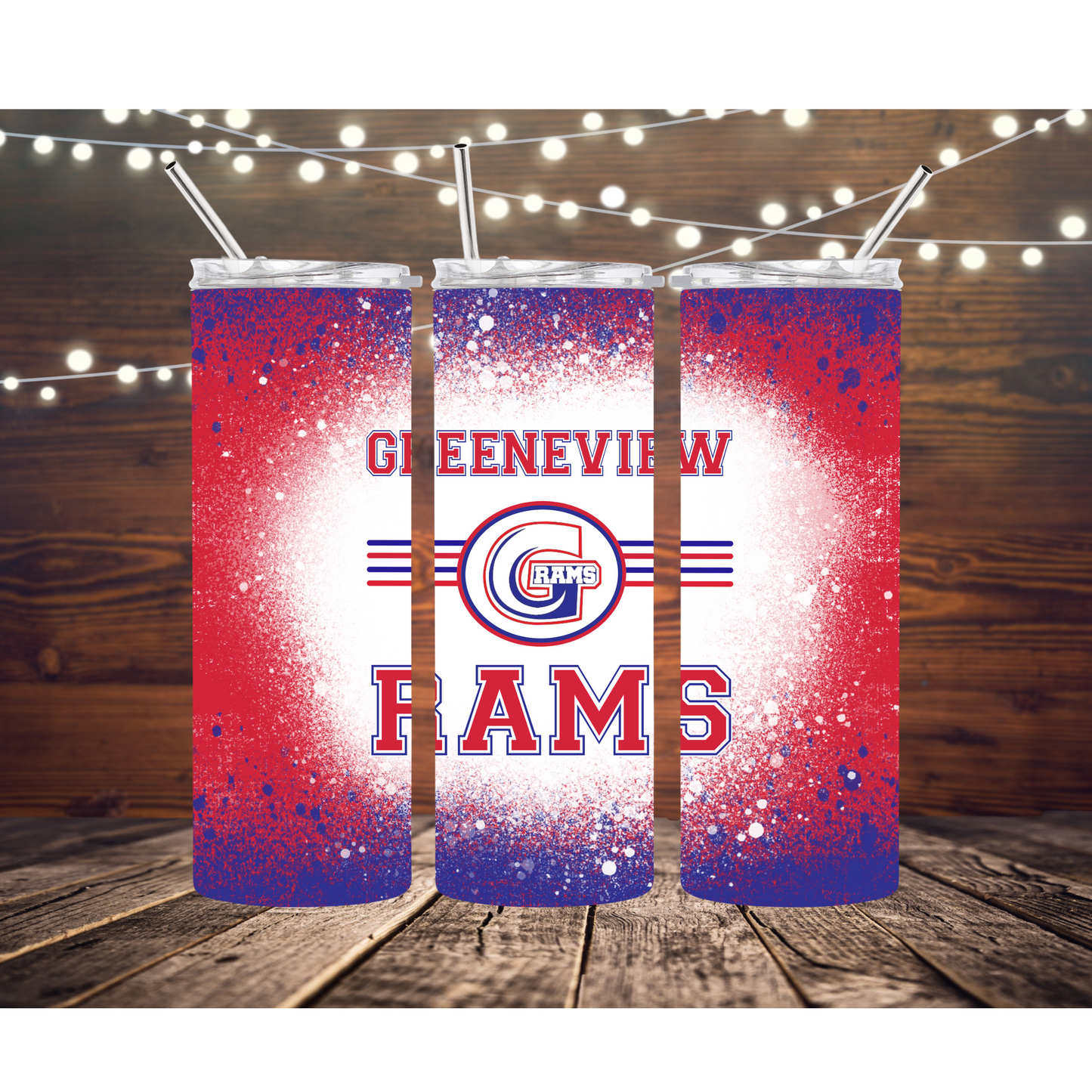 Greenview Rams Completed 20oz Skinny Tumbler