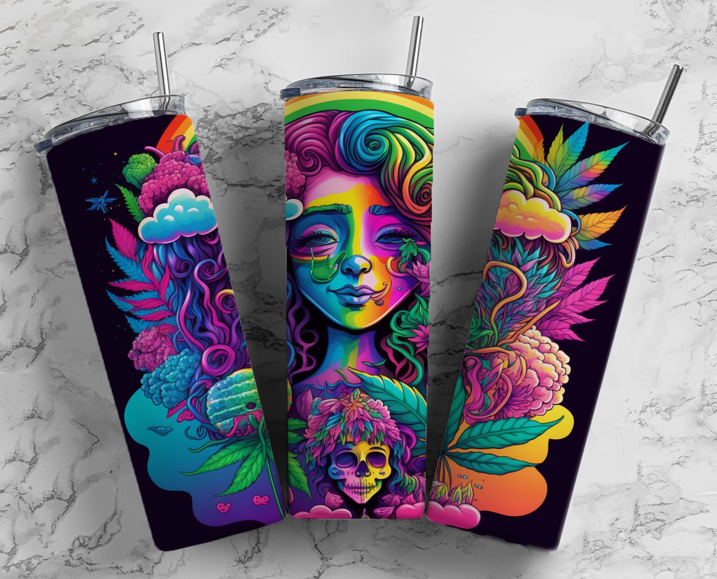 Ganja Goddess Completed 20oz Skinny Tumbler