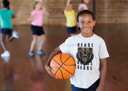 Bears Repeating Mascot Graphic Tee Youth Small Shirt