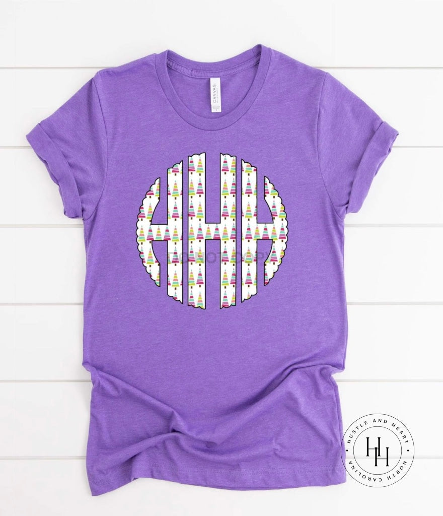 Bright Trees Monogram Graphic Tee Shirt