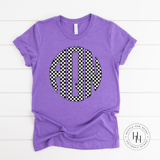 Checkerboard Monogram Graphic Tee