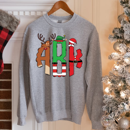 Christmas Trio Monogram Graphic Sweatshirt Shirt