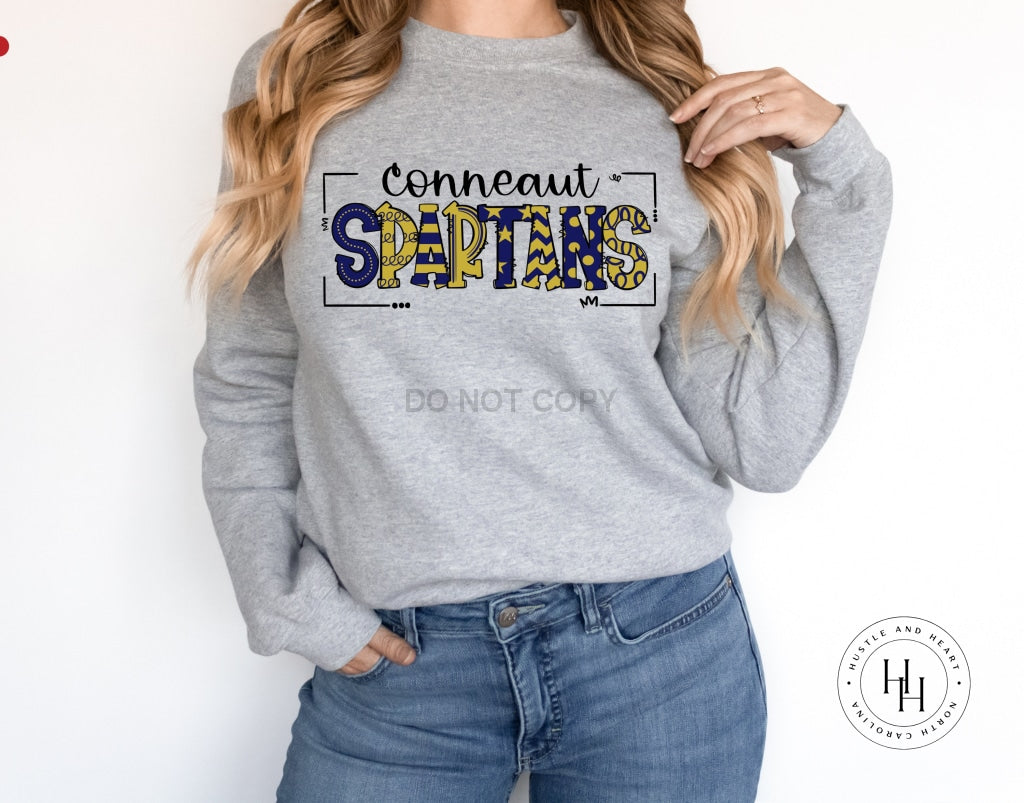 Conneaut Spartans Doodle Graphic Tee Unisex