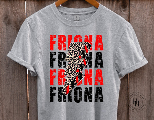 Friona Red/black Lightning Bolt Graphic Tee