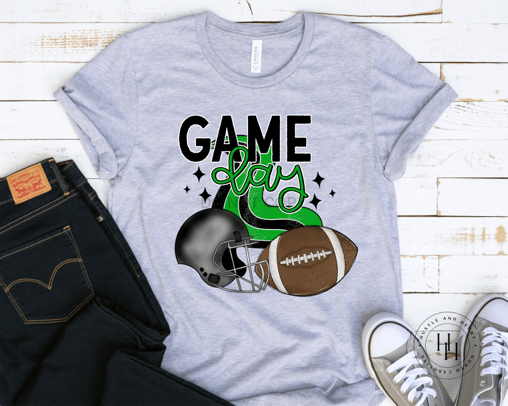 Game Day Green Graphic Tee Shirt