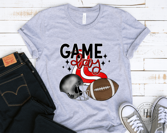 Game Day Red Graphic Tee Shirt