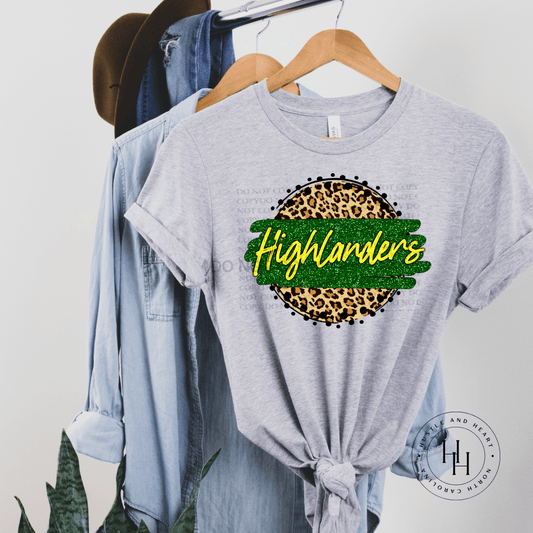 Highlanders Tan Leopard Graphic Tee Dtg