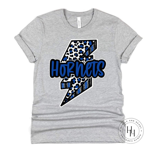 Hornets Blue/Black Bolt Graphic Tee Dtg