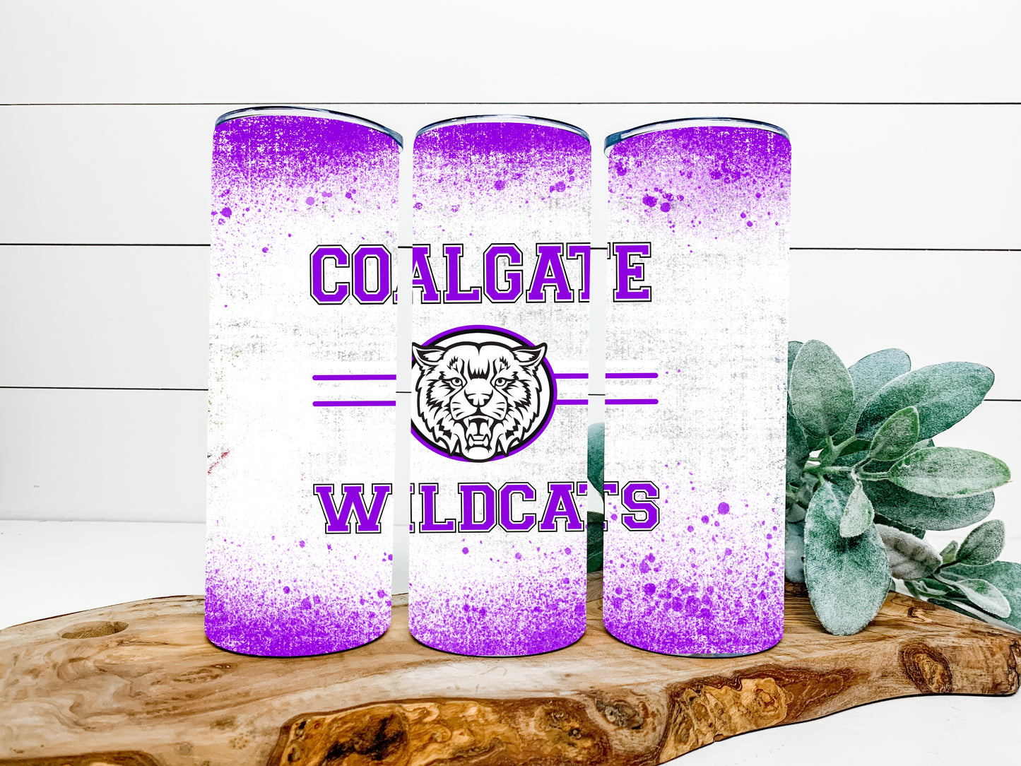 Coalgate Wildcats Completed 20oz Skinny Tumbler