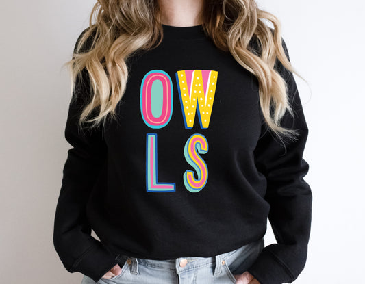 Owls Colorful Graphic Tee