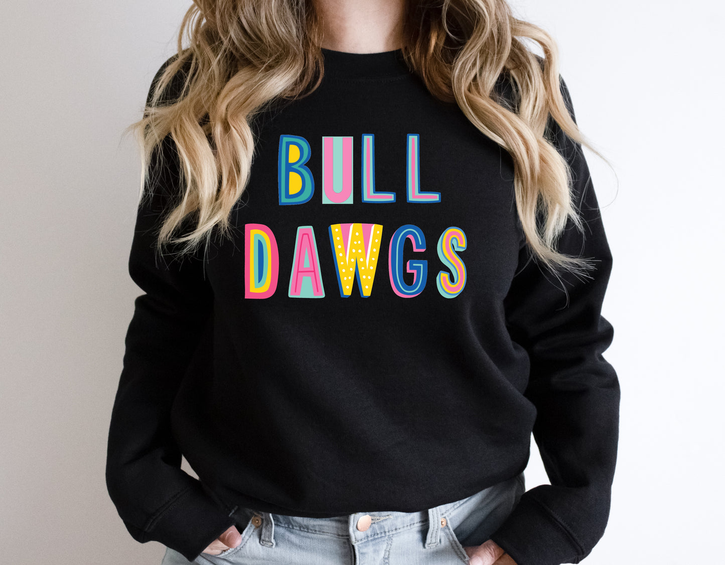 Bulldawgs Colorful Graphic Tee