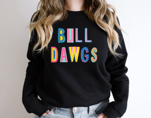 Bulldawgs Colorful Graphic Tee