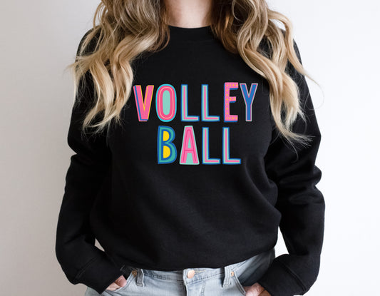 Volleyball Colorful Graphic Tee