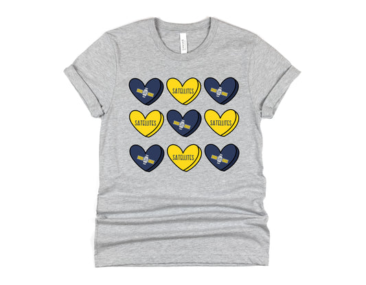 Satellites Conversation Heart Graphic Tee