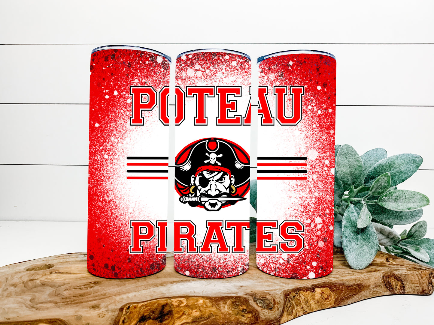 Proteau Pirates Bleach Completed 20oz Skinny Tumbler