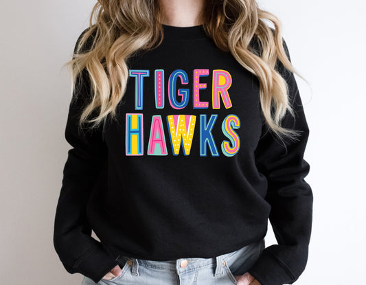 Tigerhawks Colorful Graphic Tee