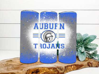 Auburn Trojans Completed 20oz Skinny Tumbler