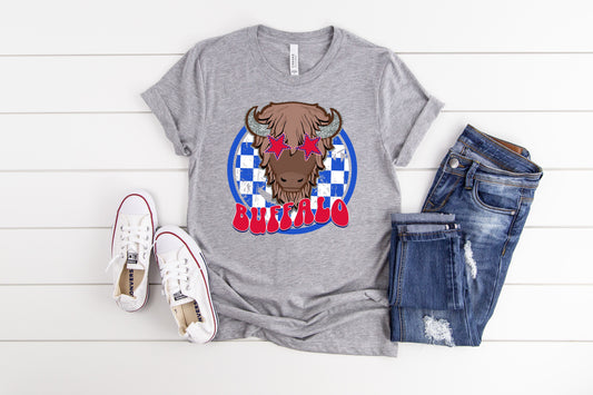 Buffalo Checkered Preppy Graphic Tee