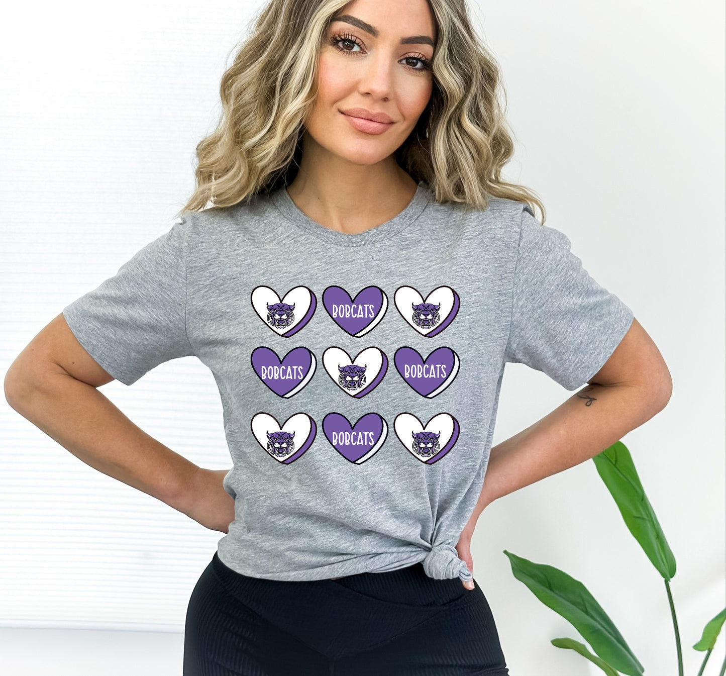 Bobcats Conversation Heart Graphic Tee