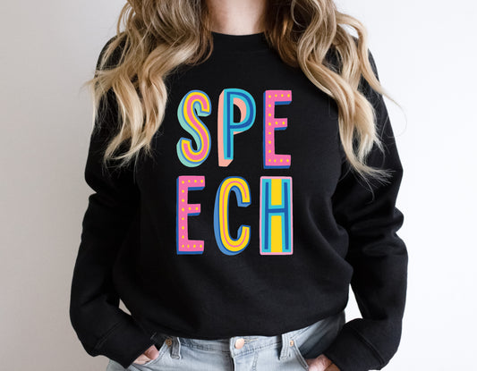 Speech Colorful Graphic Tee