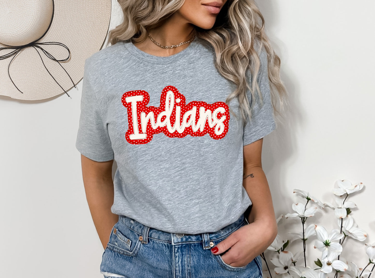 Indians Faux Applique