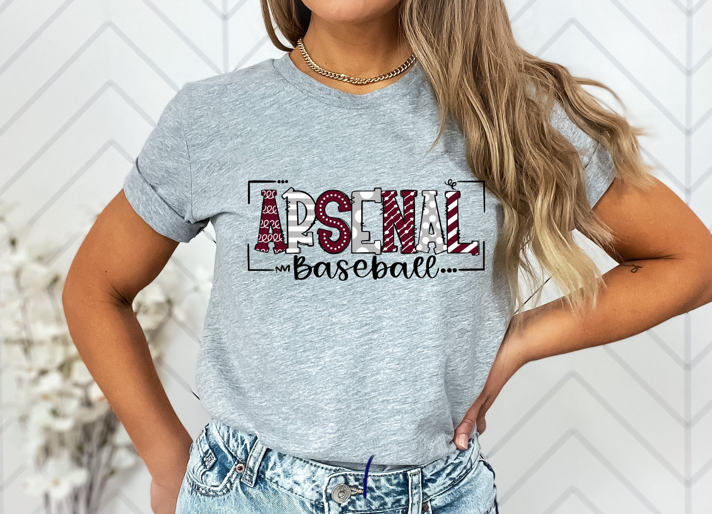 Arsenal Baseball Doodle Graphic Tee