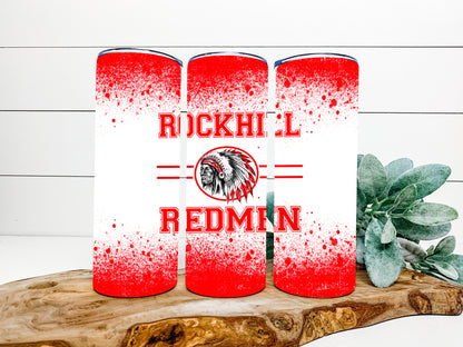 Rockhill Redmen Completed 20oz Skinny Tumbler