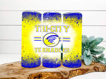 Tri City Tornadoes Completed 20oz Skinny Tumbler