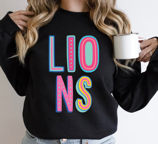 Lions Colorful Graphic Tee