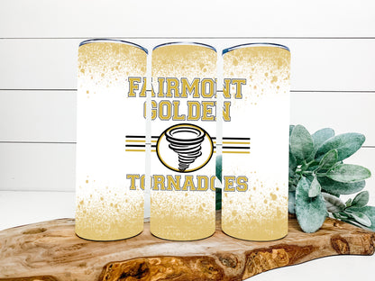 Fairmount Golden Tornadoes Completed 20oz Skinny Tumbler