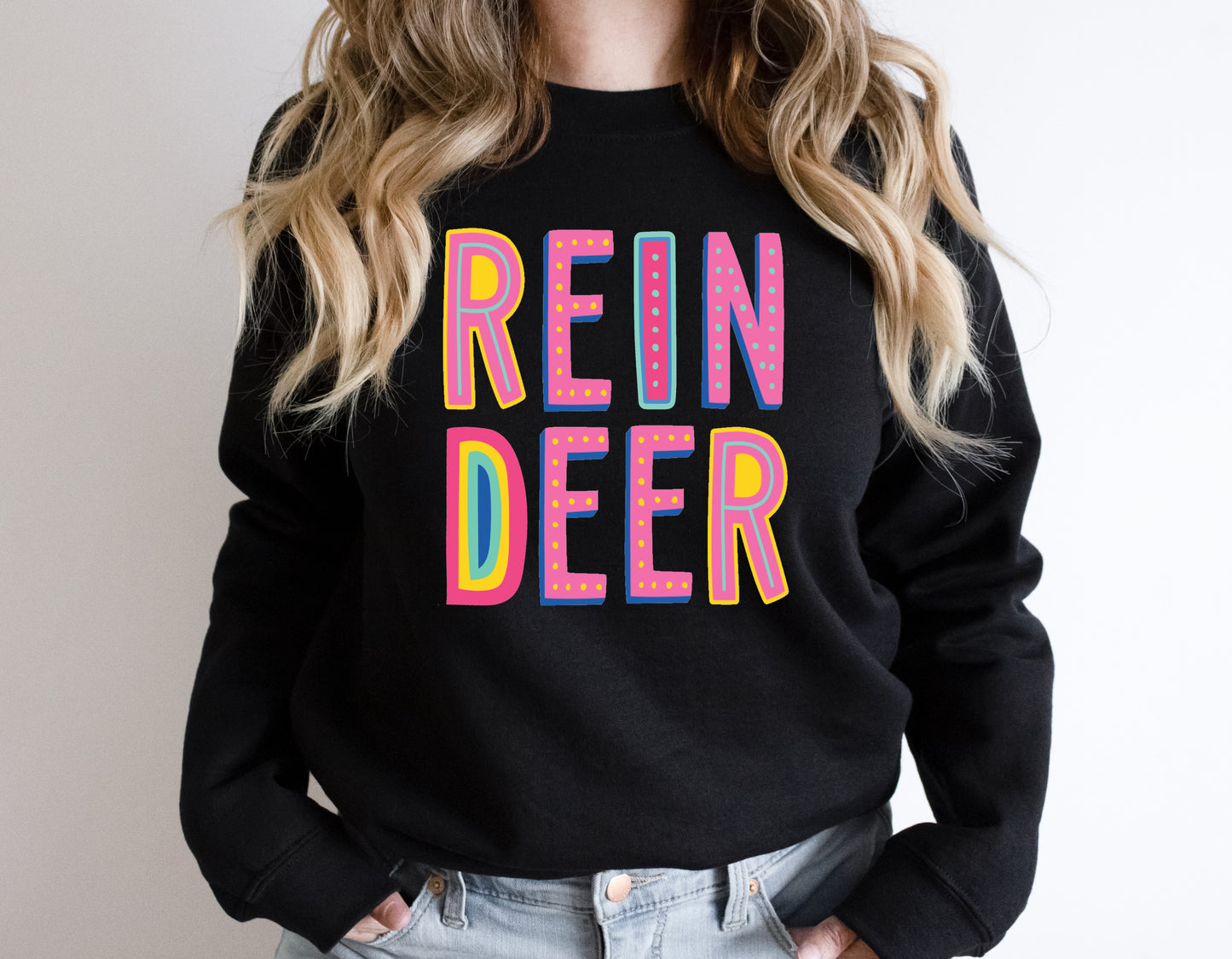 Reindeer Colorful Graphic Tee