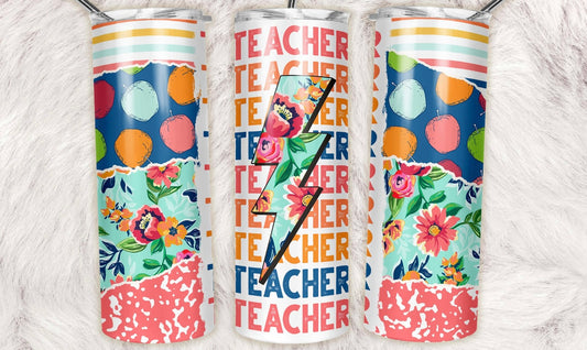 Teacher Completed 20oz Skinny Tumbler