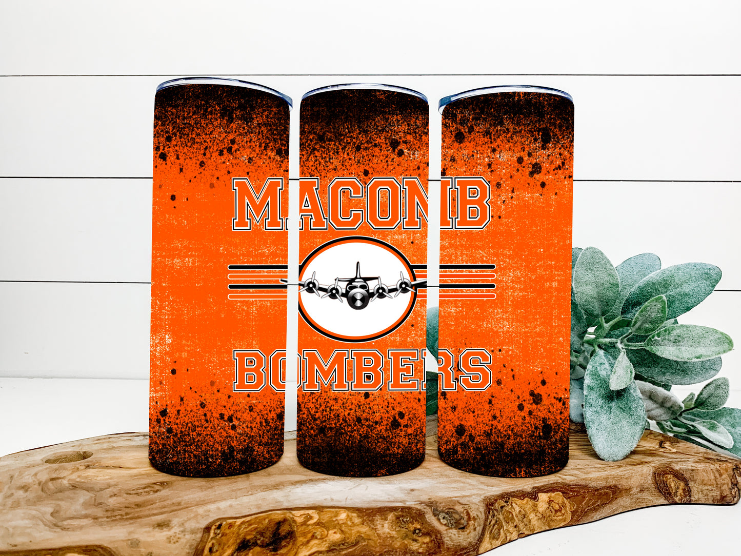 Macomb Bombers Completed 20oz Skinny Tumbler