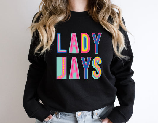 Lady Jays Colorful Graphic Tee