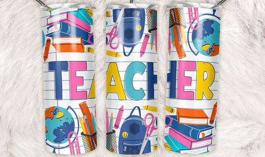 Teacher Completed 20oz Skinny Tumbler