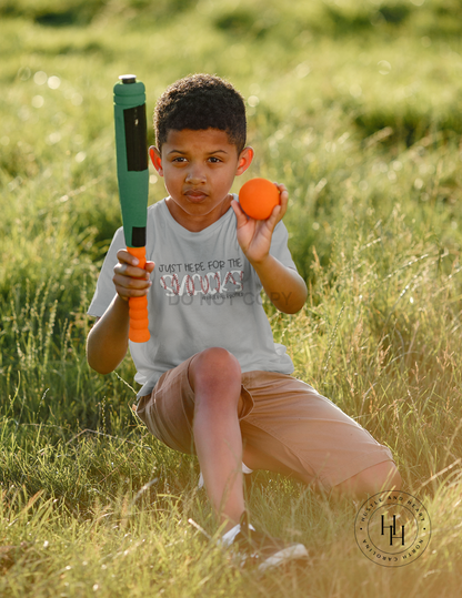 Just Here For The Snacks #baseballbrother Graphic Tee Dtg