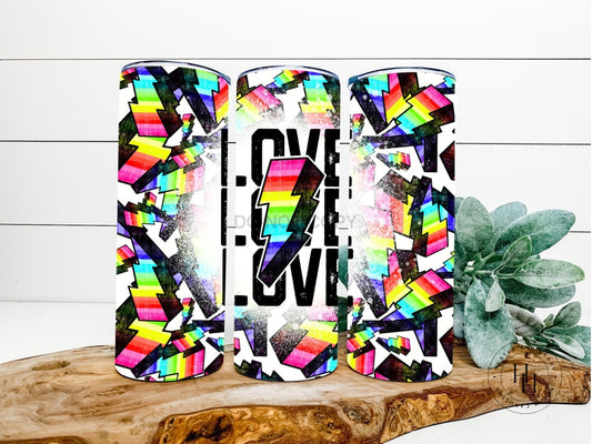 Love Bolt Completed 20Oz Skinny Tumbler Sublimation