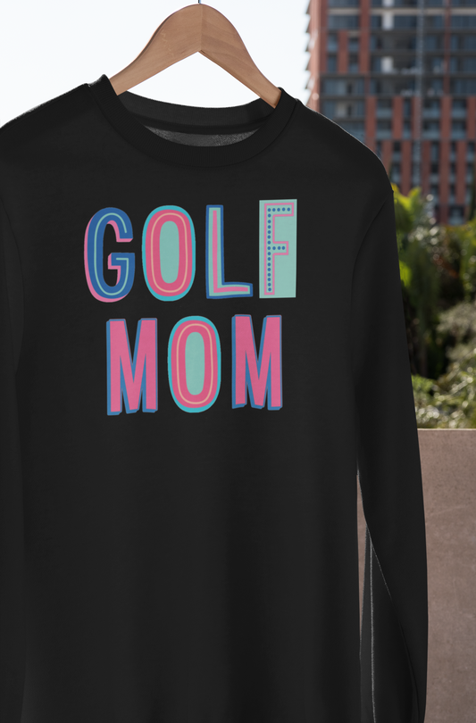 Golf Mom Colorful Graphic Tee