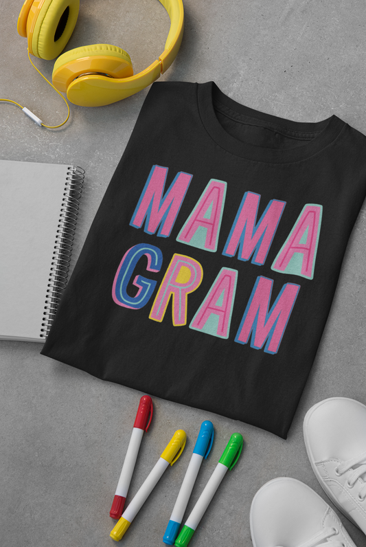 Mama Gram Colorful Graphic Tee