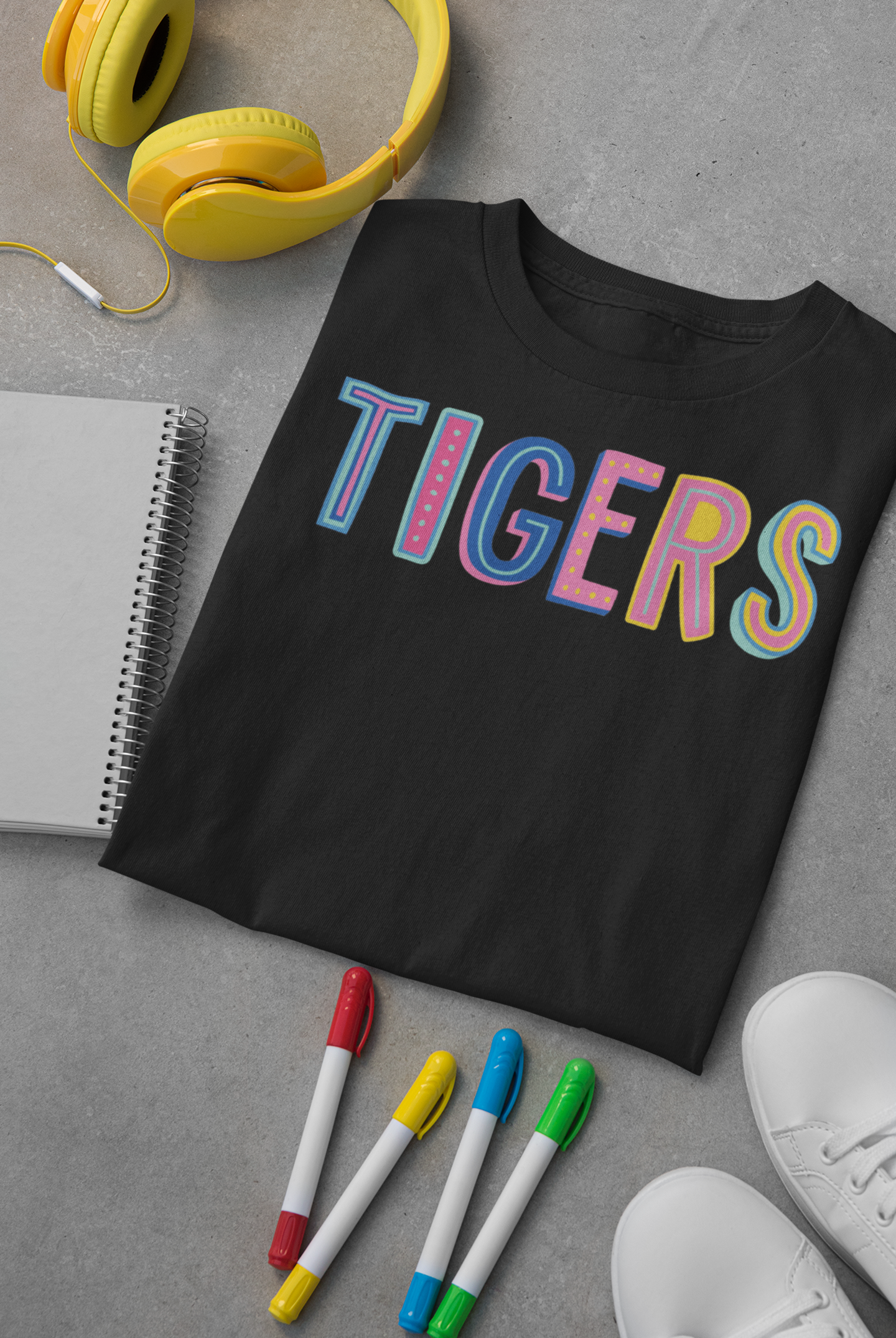 Tigers Colorful Graphic Tee