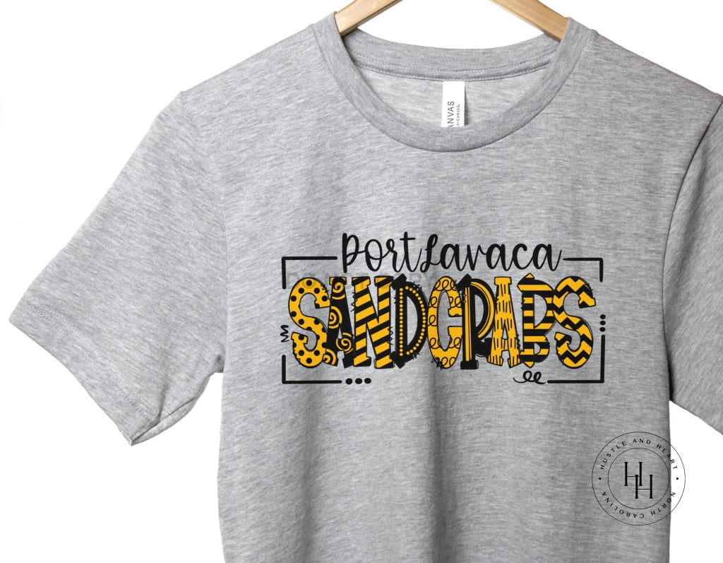 Port Lavaca Sandcrabs Doodle Graphic Tee Unisex