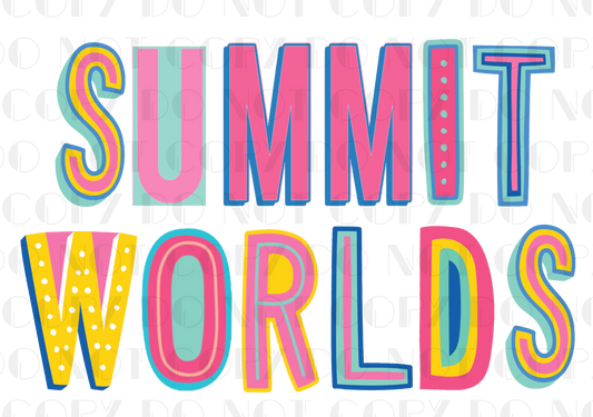 Summit Worlds Colorful Block PNG Digital File