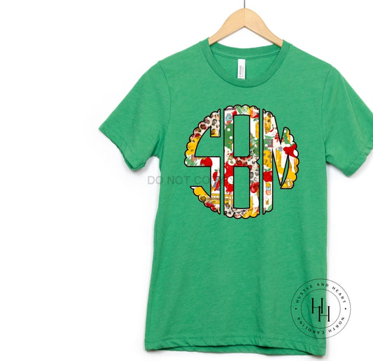 Teacher Brush Monogram Graphic Tee Shirt